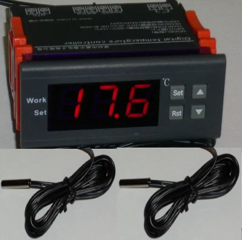 Dual-Sensor Differential Temperature Controller For Solar Water Heating, Pool Pumps, And Hvac Systems – Adjustable Fahrenheit/Celsius Settings 1