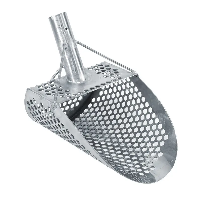 Dune Loch Ness Stainless Steel Sand Scoop – 12" × 8" Metal Detector Accessory 1