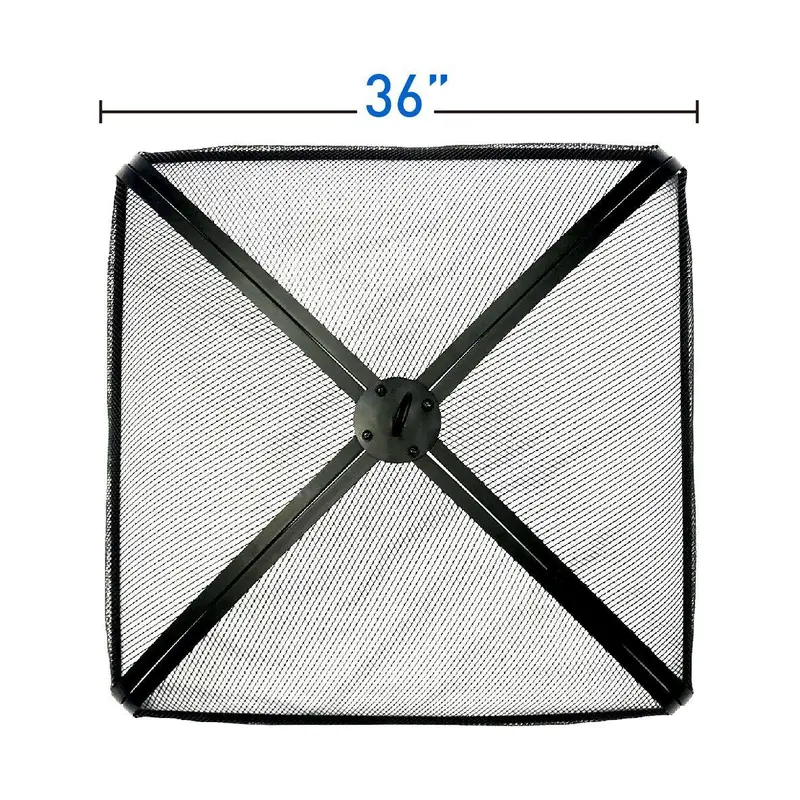 Easygo 36-Inch Square Fire Pit Spark Screen & Protective Cover Combo 1