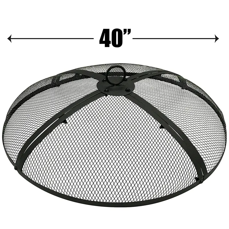 Easygo 40-Inch Fire Pit Screen – Heavy-Duty Spark Guard & Protective Cover 1