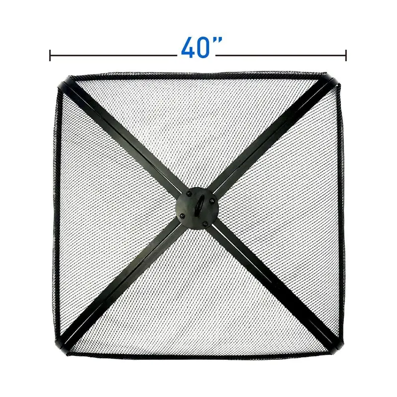 Easygo 40-Inch Square Fire Pit Screen & Protective Cover – Heat-Resistant Mesh Safety Guard 1
