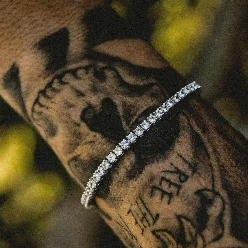 Elegant 3Mm Diamond Tennis Bracelet In White Gold 1