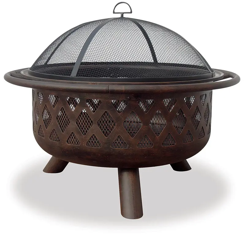Endless Summer Wad792Sp Bronze Crossweave Firebowl – Stylish 360° Radiant Outdoor Fire Pit 1