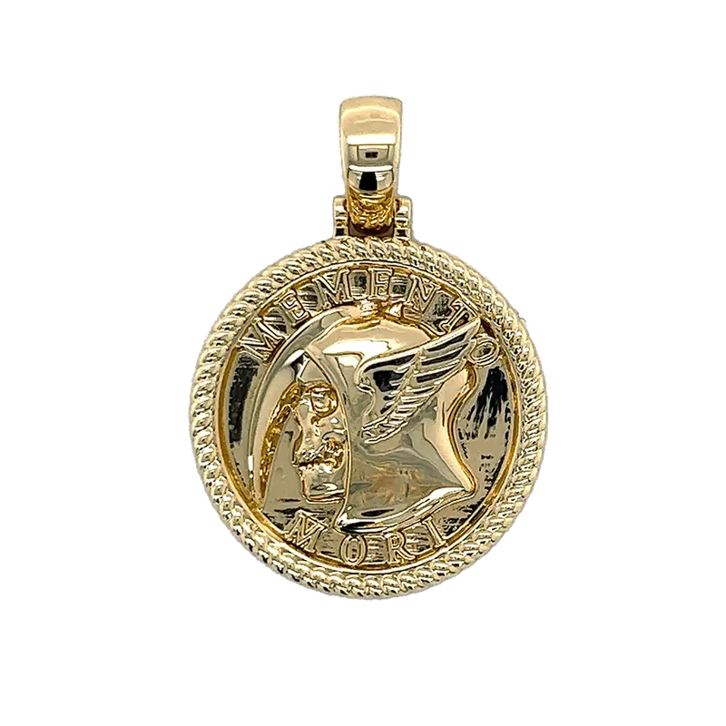 Engraved Memento Mori Coin – Thoughtful Keepsake Pendant 1