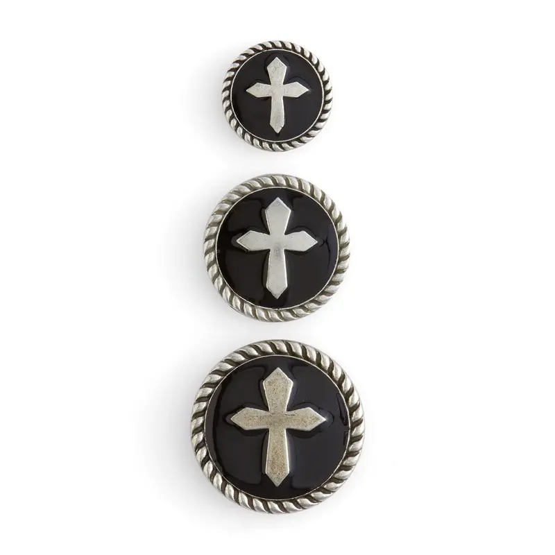 Epoxy Cross-Shaped Conchos For Leatherwork 1