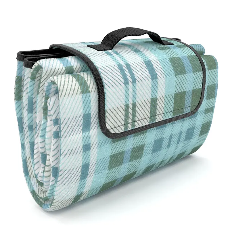 Extra-Large Waterproof Picnic Blanket – Family-Sized Fleece Tote Rug With Drawstring Storage 1