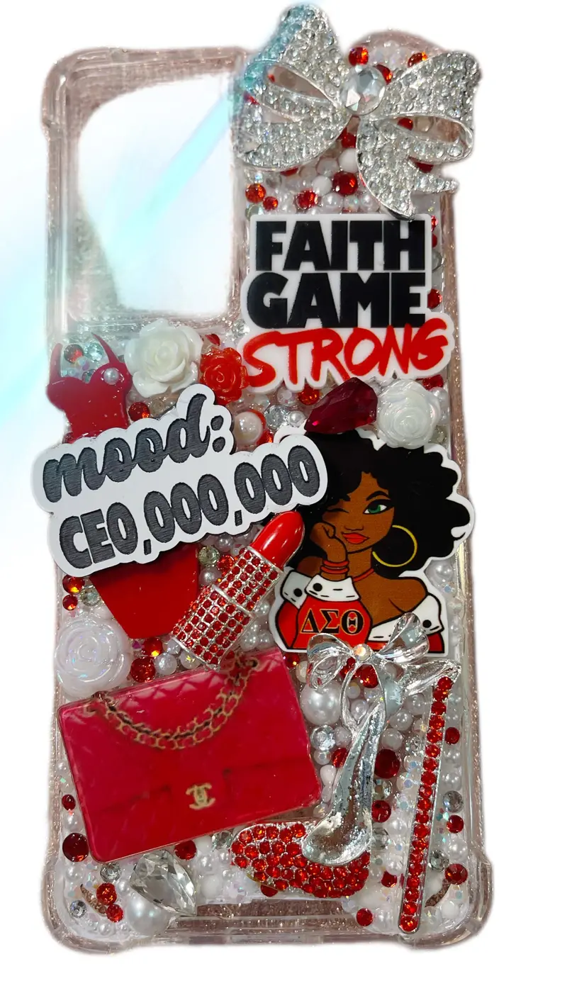 ‘Faith. Mood. Delta. Bling.’ Snap Case For Samsung Galaxy S21 Ultra With Edge Defense 1