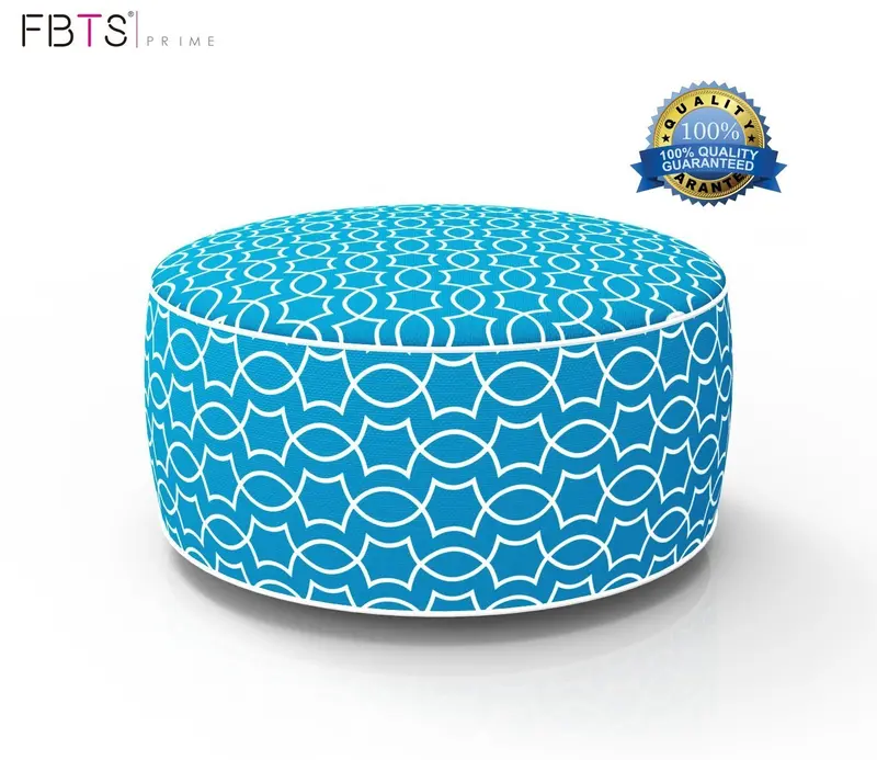 Fbts Prime Portable Inflatable Footstool – Light Blue Round Ottoman For Indoor/Outdoor Use, Camping, Yoga & Meditation 1