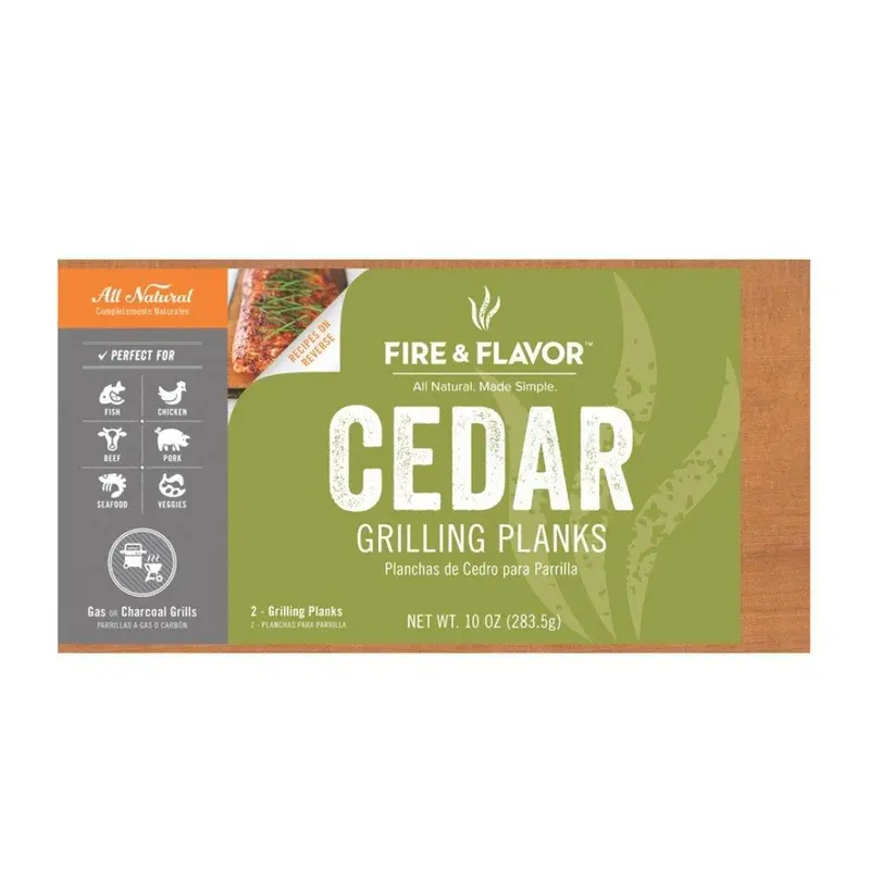 Fire And Flavor Cedar Grilling Planks – 11-Inch, Pack Of 2 Food-Safe Wood Planks 1