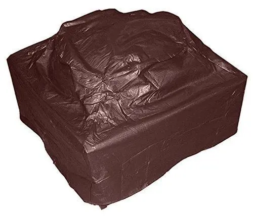 Fire Sense Mocha-Brown Square Fire Pit Cover For Outdoor Protection 1
