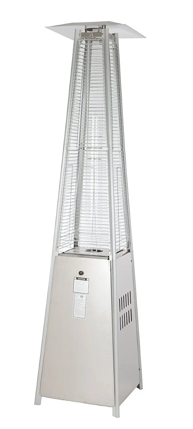 Fire Sense Stainless Steel Pyramid Patio Heater – Freestanding Flame Design 1