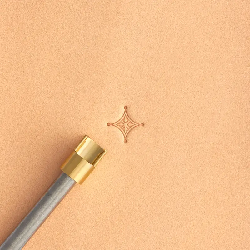 Floral Box Design Brass Leather Stamp 1