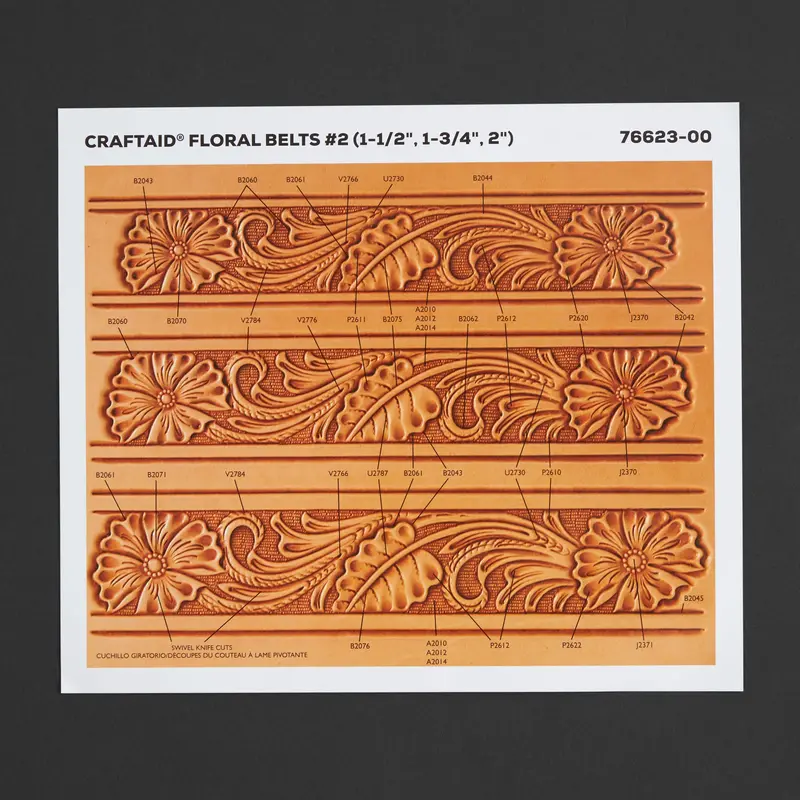 Floral Pattern Leather Belt Kit – Craftaid® #2 1