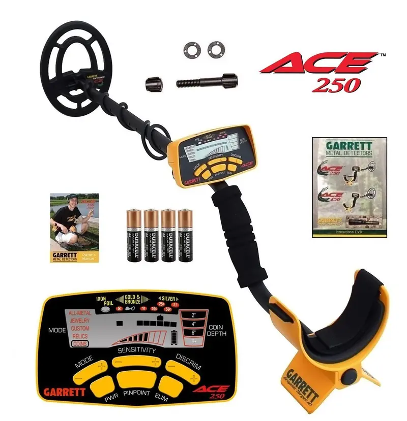 Garrett Ace 250 Waterproof Metal Detector With Submersible Coil 1
