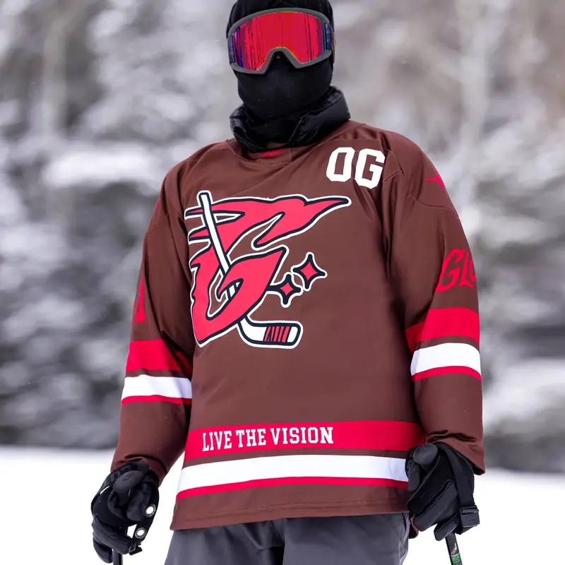 Gld Brown & Red Hockey Jersey 1