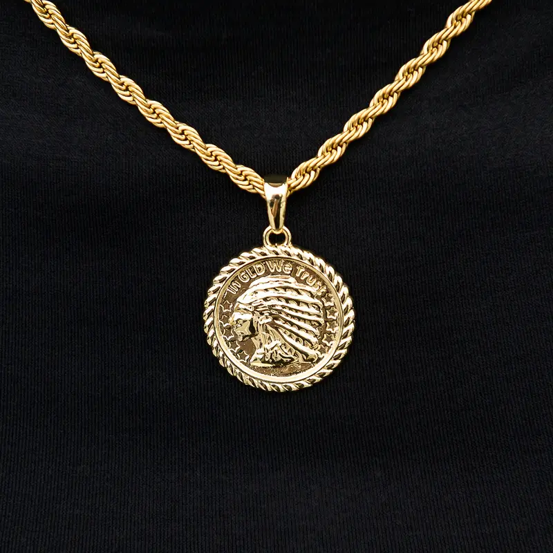Gld Chief Coin Pendant – Sterling Silver Or Gold-Plated 1