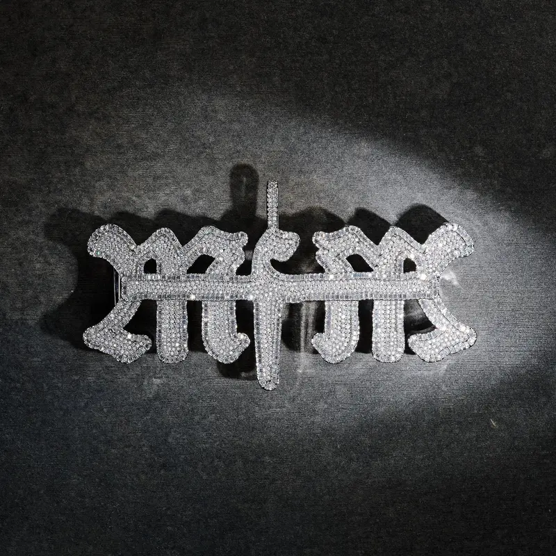Gld X Bloody Osiris Lab-Grown Diamond Mfm Belt Buckle Pendant – Solid White Gold 1