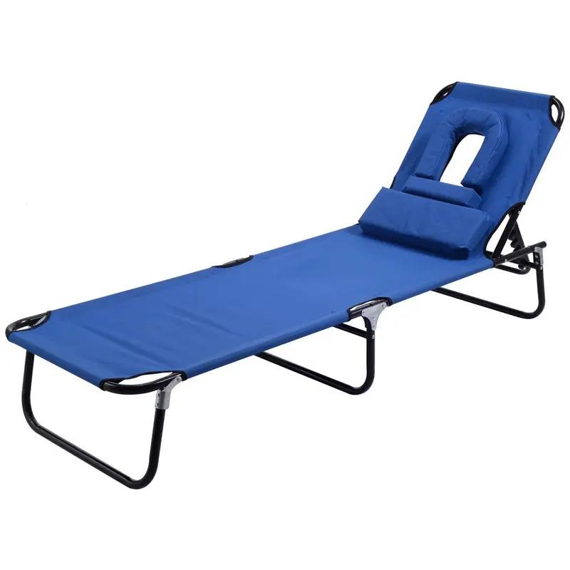 Goplus Portable Folding Chaise Lounge Chair – Outdoor Recliner For Beach, Patio, Camping, Or Poolside Use 1