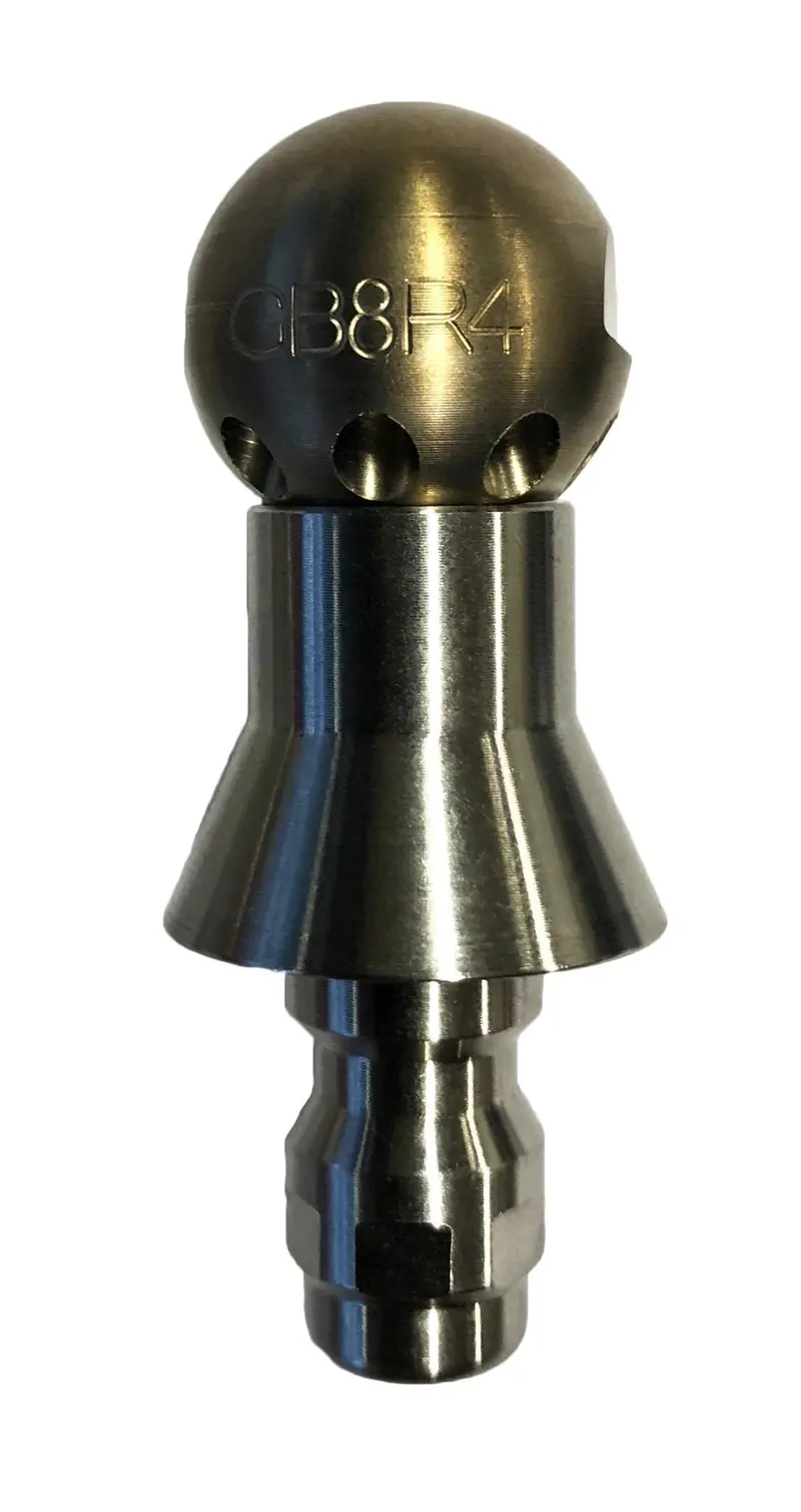 Grease Ball Thruster Nozzle — 1/8 In With Qr-C Stainless Steel One-Piece Skirt 1