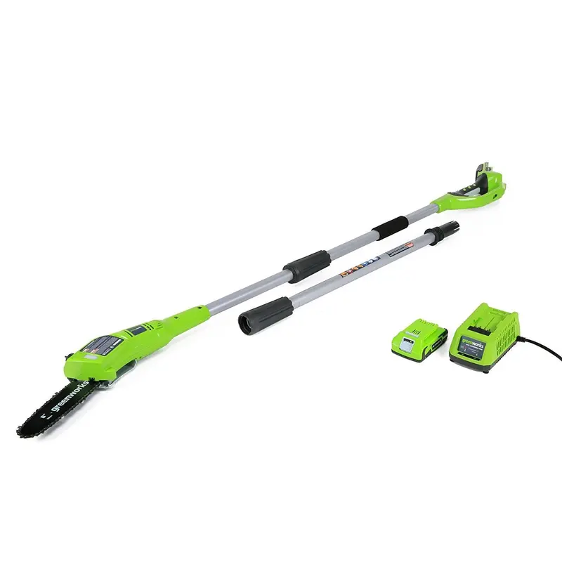 Greenworks 24V Cordless 8-Inch Pole Saw – Includes 2.0 Ah Battery (Model 20352) 1