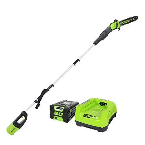 Greenworks Pro Ps80L210 10-Inch 80V Cordless Pole Saw – Includes 2.0 Ah Battery And Charger 1