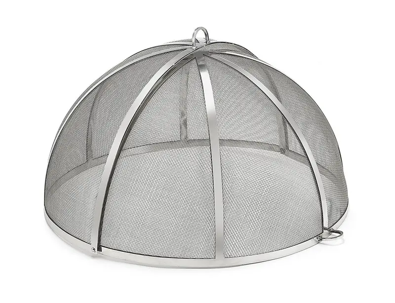 Heavy-Duty Hinged Stainless Steel Spark Screen – 30" Fire Pit & Paver Pit Cover 1
