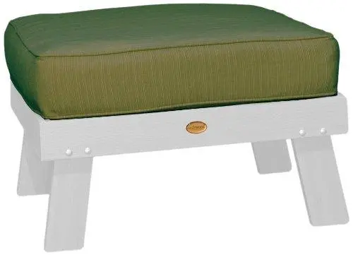 Highwood Pocono Deep-Seating Ottoman – Charleston Green Polywood Frame With Sunbrella Bamboo Cushions 1