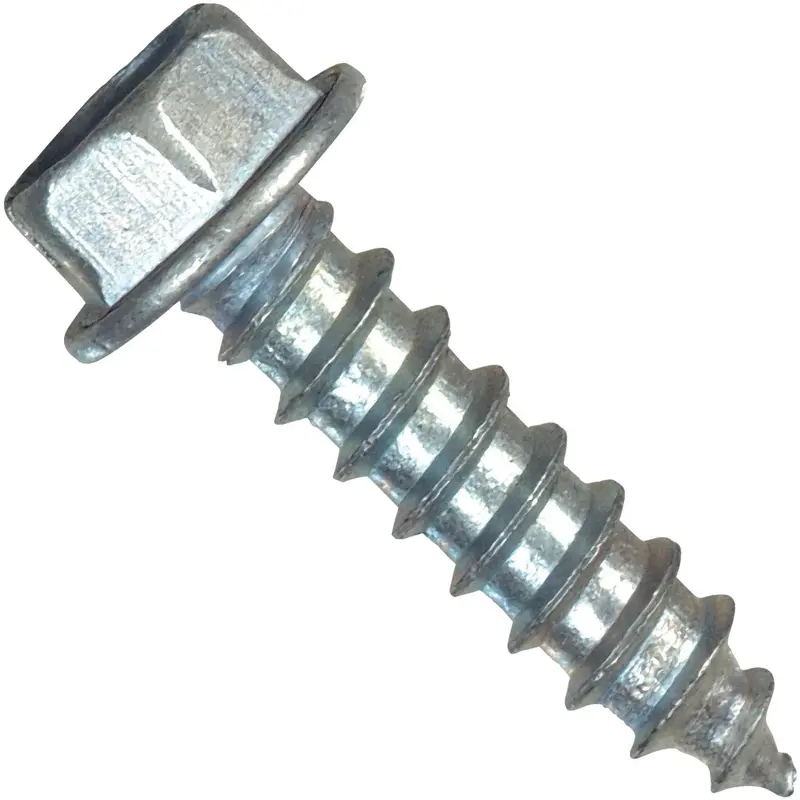 Hillman Zinc Sheet Metal Screws – #6 X 1/2 Inch, Slotted Hex Washer Head (100-Pack) 1