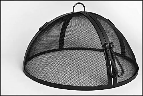 Hinged Round Fire Pit Screen – 36-Inch Diameter Safety Guard For Outdoor Fire Features 1