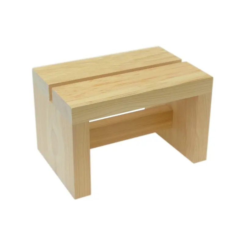 Hinoki Cedar Low Sauna Stool – Natural Japanese Timber Design 1