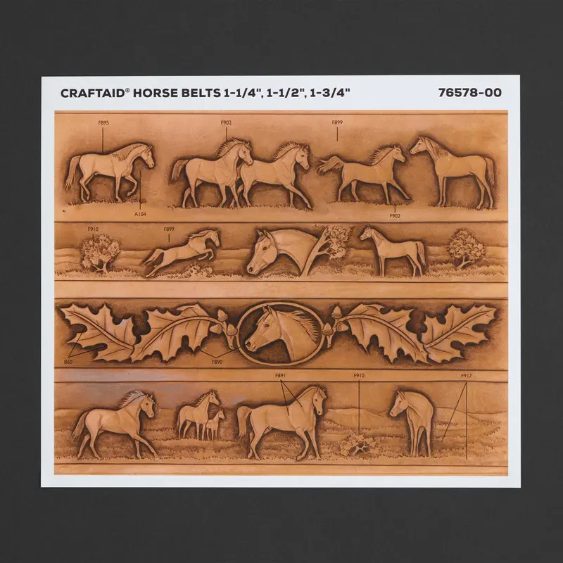Horse-Themed Leather Belt Kit – Craftaid® 1