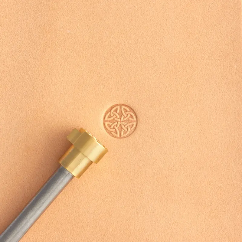 Interwoven Celtic Circle Brass Leather Stamp 1