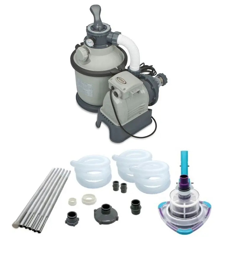 Intex Krystal Clear Sand Filter Pump System – 1200 Gph With Kokido V-Trap Vacuum 1