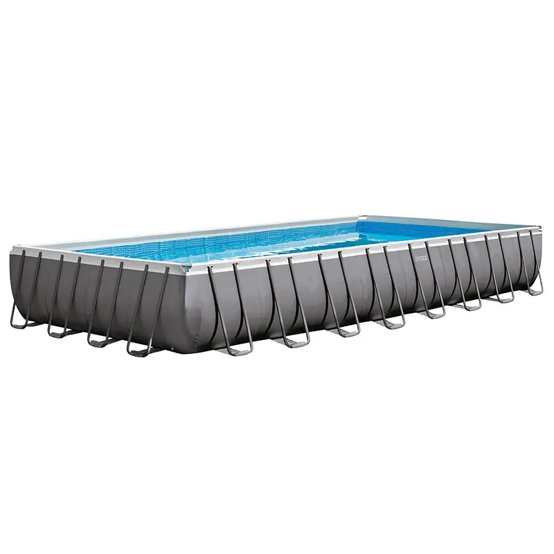 Intex Ultra Frame Rectangular Pool Kit – 32Ft X 16Ft X 52In With Sand Filter Pump, Ladder, Ground Cloth & Cover 1