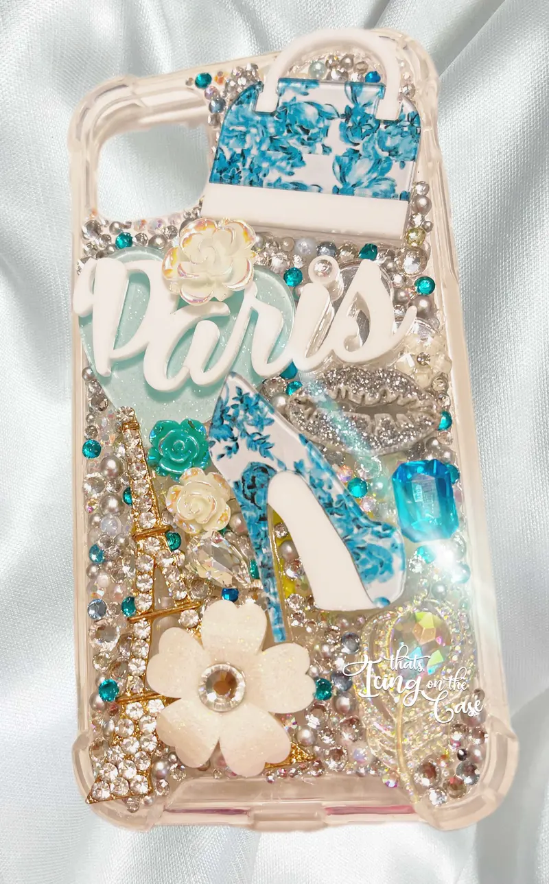 Iphone 11 Snap-On Case – 'Blinging In Paris' Design With Protective Bumpers 1