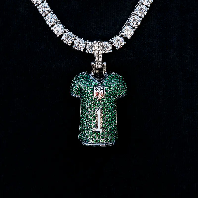 Jalen Hurts Philadelphia Eagles Jersey Pendant – Nfl Fan Jewelry 1