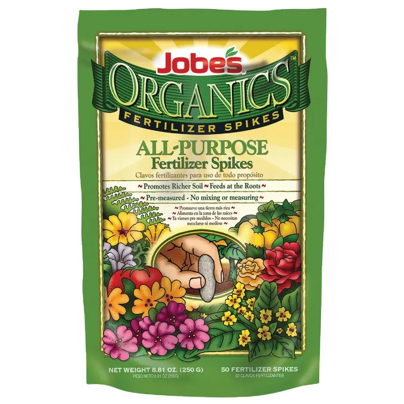 Jobe’S Organic All-Purpose Fertilizer Spikes – 4-4-4 Formula (50-Pack) 1
