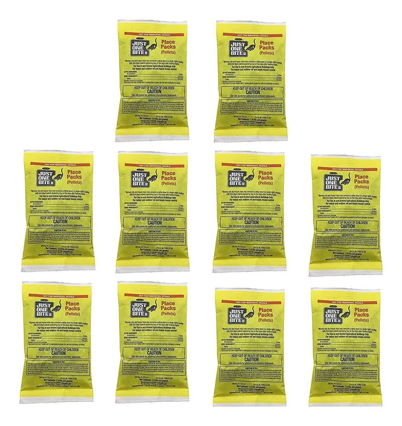 Just One Bite Rodent Bait Pellets – 10-Pack Farnam Mouse & Rat Control (1.5 Oz Each) 1