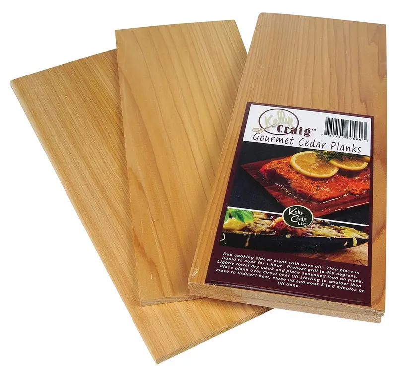 Kelly Craig Organic Cedar Smoking Planks – Made In Usa, Set Of 2 Natural Wood Grilling Boards 1
