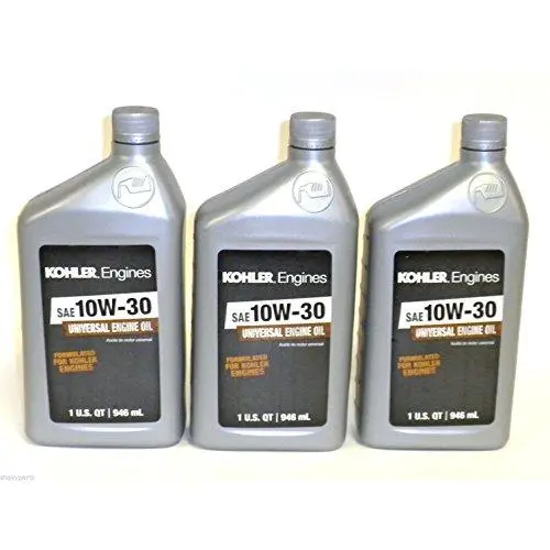 Kohler 10W-30 Motor Oil – 3 X 1-Quart Bottles For Small Engines 1