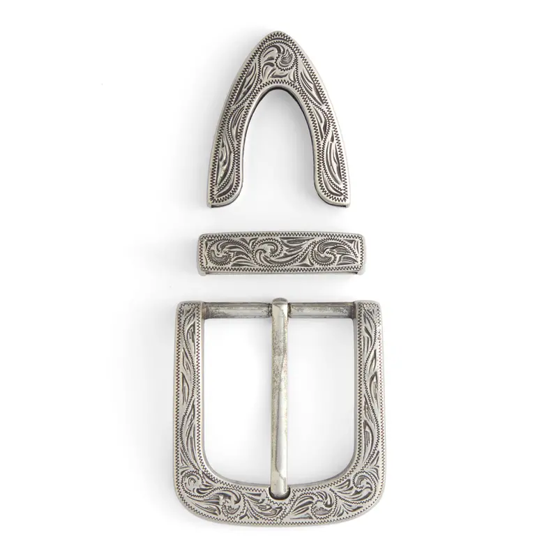 Laramie-Themed Buckle Set With Matching Strap Hardware 3