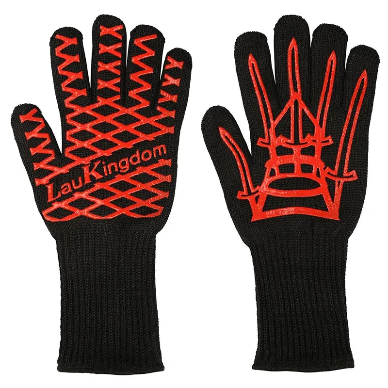 Laukingdom Heat-Resistant Bbq Gloves – Oven Mitts Rated To 932°F With Grilling Accessories 1