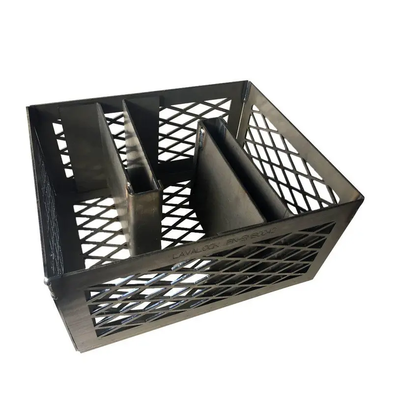 Lavalock Minion Method Charcoal Basket – 12" × 10" × 6" With Dual Maze Bars 1