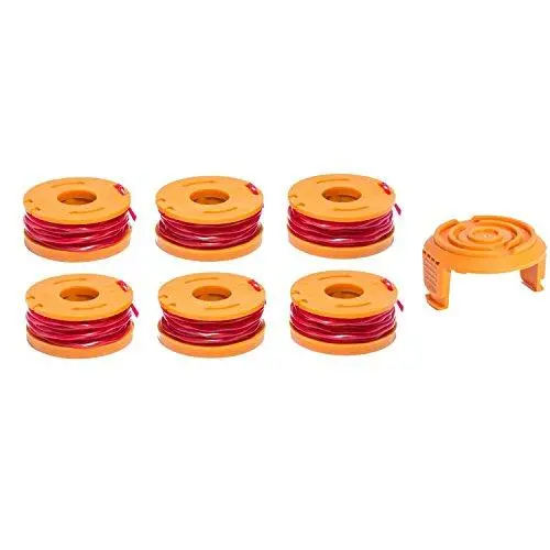 Lbk 6-Pack Trimmer Line Spools + Cap – Compatible With Worx Wa0010 & Model 50006531 1