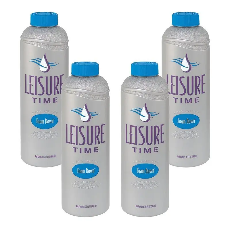 Leisure Time Foam Down Spa Defoamer – 4-Pack, 1-Quart Bottles For Hot Tub Water Clarity 1