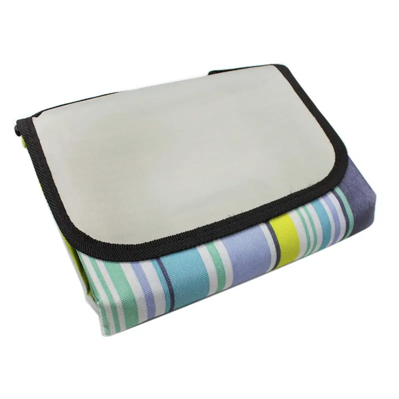 Leoso Waterproof Picnic Blanket – Moisture-Resistant Beach & Camping Mat In Gray-Blue 1