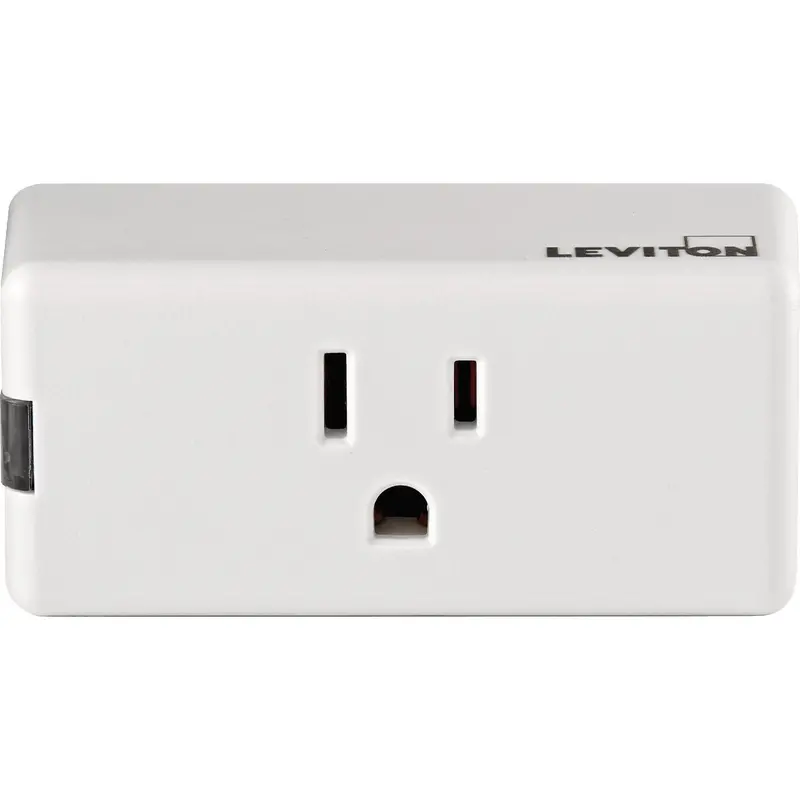 Leviton Decora Smart Wifi Mini Outlet – 15-Amp, White, Single-Pole 1