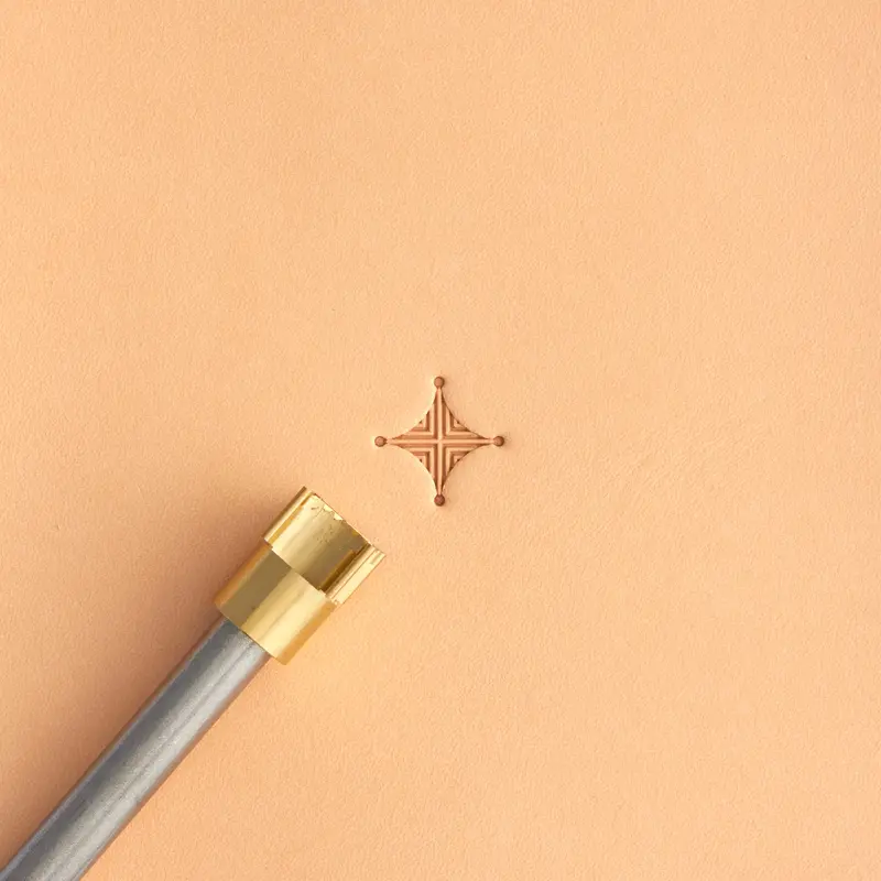Lined Border Box Brass Leather Stamp 1