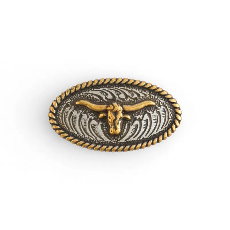 Longhorn Silhouette Gold-Plated Concho 1