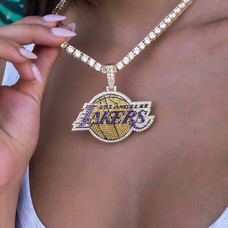 Los Angeles Lakers Official Nba Logo Pendant Necklace 1